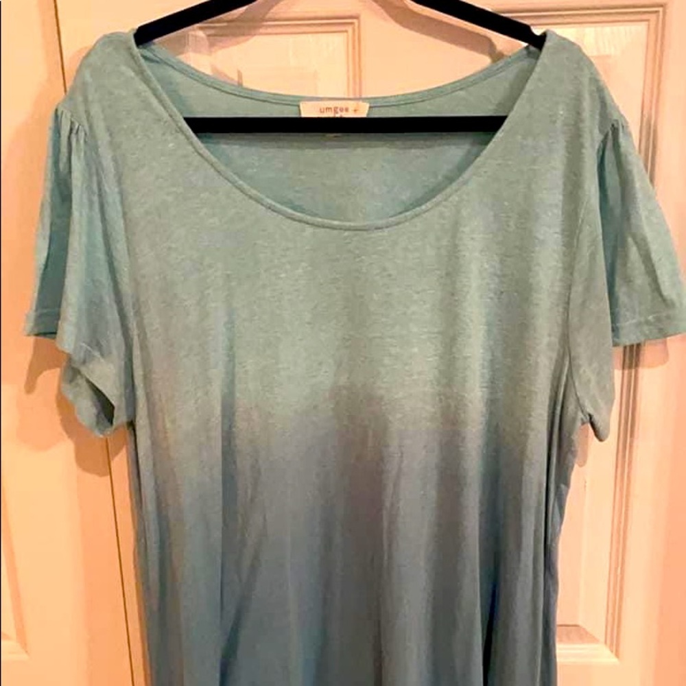 Umgee Ombré Top 1XL teal blue/green EUC